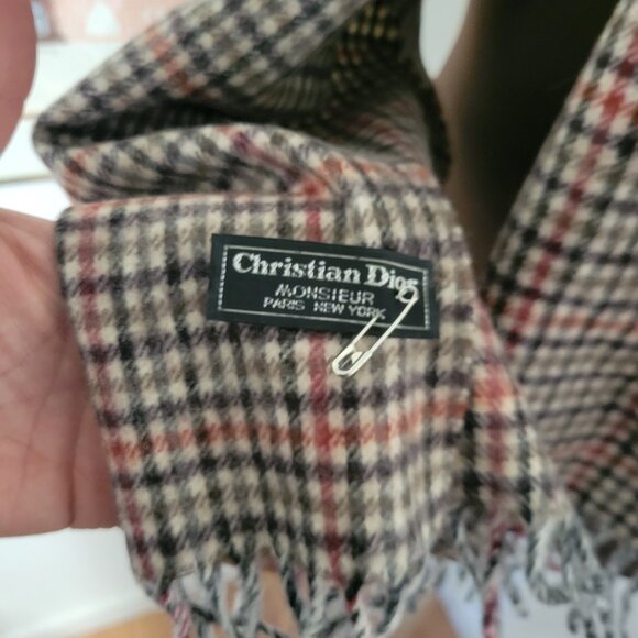 Men's or Women's Classic Christian Dior Wool Scarf - Picture 2 of 3